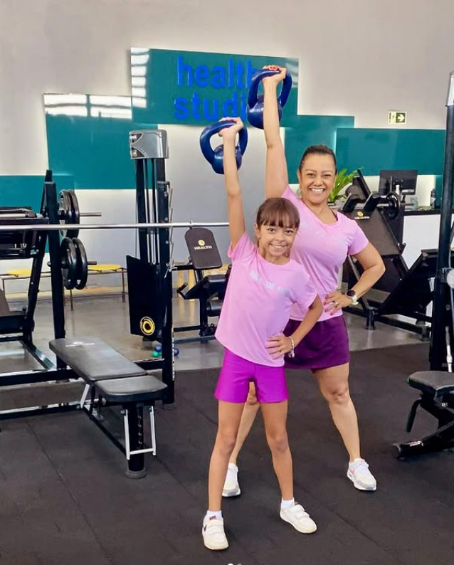 Treino em família na Health Studio em Uberaba/MG